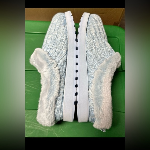 Skechers Sweater Knit Faux Fur Slippers - Ice Angel - Picture 5 of 6